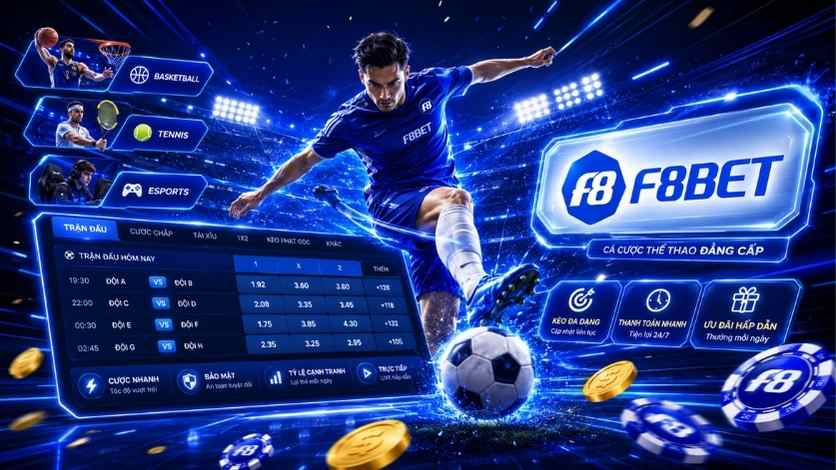 Cá cược thể thao F8BET với bóng đá tỷ lệ kèo và giao diện hiện đại