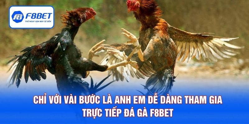 Chỉ với vài bước là anh em dễ dàng tham gia trực tiếp đá gà F8BET