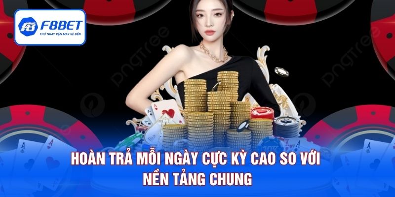 Hoàn trả mỗi ngày cực kỳ cao so với nền tảng chung