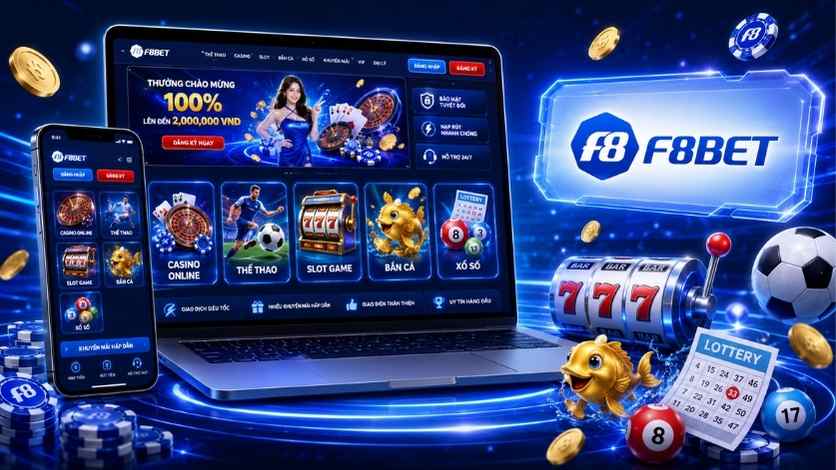 Tổng quan F8BET với hệ thống sản phẩm casino thể thao slot bắn cá xổ số