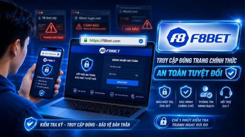 Truy cập đúng trang chủ F8BET để đăng ký đăng nhập an toàn